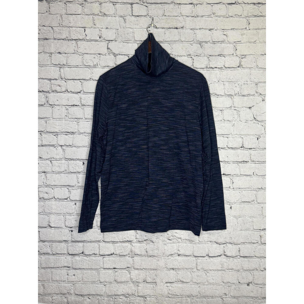 Perry Ellis Men's Navy Blue Turtleneck Top Medium